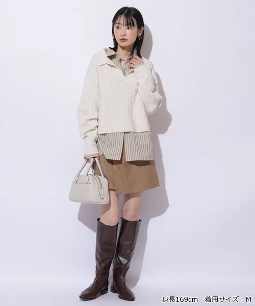 スカート my. AMBIDEX Store △○シャーリングドットパネルジャカード