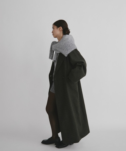 duei(デュイ)の「チェックロングコート(その他アウター・レディース・ブラック・FREE)」の10枚目の写真