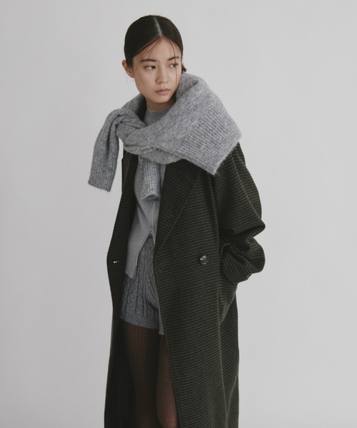 duei(デュイ)の「チェックロングコート(その他アウター・レディース・ブラック・FREE)」の13枚目の写真