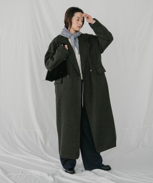 duei(デュイ)の「チェックロングコート(その他アウター・レディース・ブラック・FREE)」の20枚目の写真