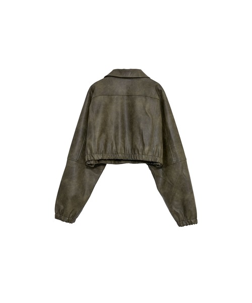 Nora Lily elle（ノラリリーエル）の「【Nora Lily】「elle」Tailored Combination Blouson（ブルゾン・レディース・ブラウン/ブラック/オリーブ・FREE）」の9枚目の写真