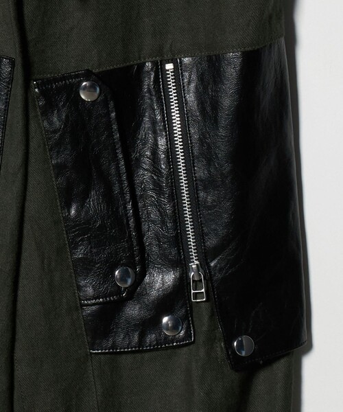 muller of yoshiokubo（ミュラーオブヨシオクボ）の「＜muller of yoshiokubo＞レザーライクポケット ジップパンツ（その他パンツ・レディース・オリーブ・36）」の10枚目の写真