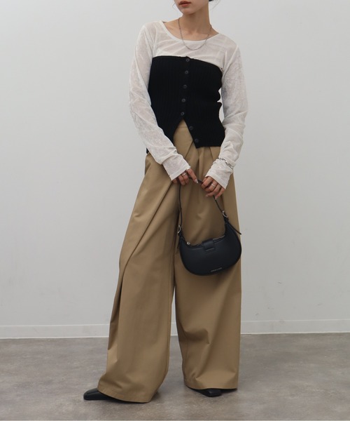 NOGLE(ノグル)の「【NOGLE/ノグル】ミックスニットボタンビスチェ(その他トップス・レディース・ブラック系その他/ブラック/ブラウン系その他・FREE)」の8枚目の写真