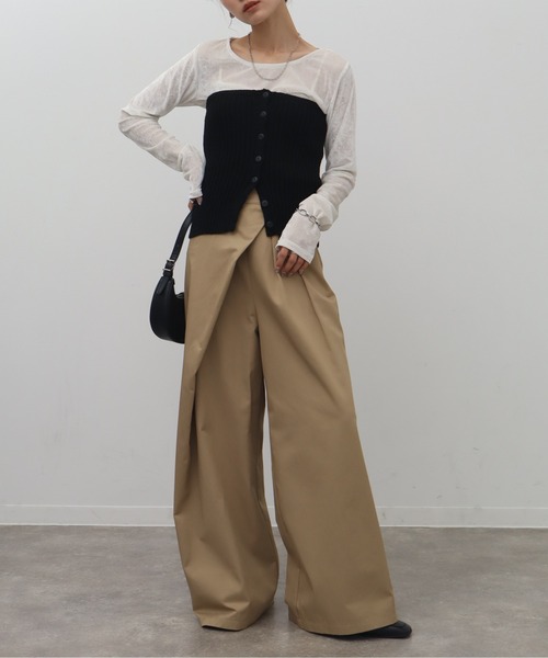 NOGLE(ノグル)の「【NOGLE/ノグル】ミックスニットボタンビスチェ(その他トップス・レディース・ブラック系その他/ブラック/ブラウン系その他・FREE)」の10枚目の写真