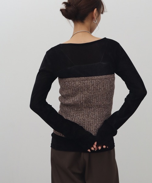 NOGLE(ノグル)の「【NOGLE/ノグル】ミックスニットボタンビスチェ(その他トップス・レディース・ブラック系その他/ブラック/ブラウン系その他・FREE)」の11枚目の写真