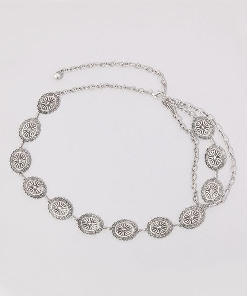 JEANASIS（ジーナシス）の「モチーフチェーンベルト/592419（ベルト・レディース・シルバー系その他/シルバー・FREE）」の2枚目の写真