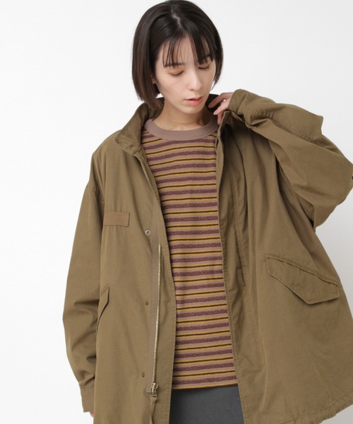 RNA-N（アールエヌエーエヌ）の「C0787 M-65ファーライナーモッズコート（モッズコート・レディース・ベージュ/カーキ/ボルドー・FREE）」の2枚目の写真
