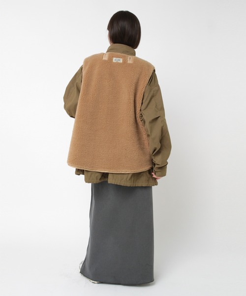 RNA-N（アールエヌエーエヌ）の「C0787 M-65ファーライナーモッズコート（モッズコート・レディース・ベージュ/カーキ/ボルドー・FREE）」の22枚目の写真