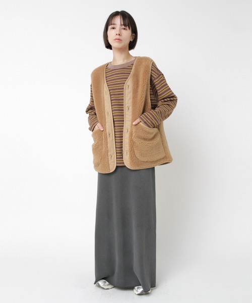 RNA-N（アールエヌエーエヌ）の「C0787 M-65ファーライナーモッズコート（モッズコート・レディース・ベージュ/カーキ/ボルドー・FREE）」の18枚目の写真