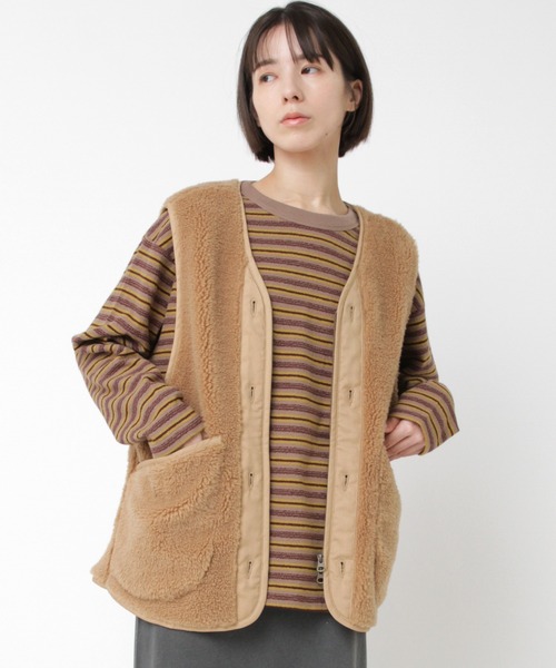 RNA-N（アールエヌエーエヌ）の「C0787 M-65ファーライナーモッズコート（モッズコート・レディース・ベージュ/カーキ/ボルドー・FREE）」の9枚目の写真