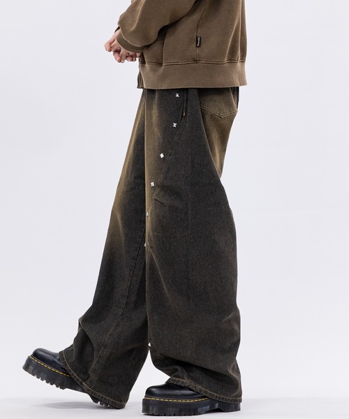 JOHN'S CLOSET（ジョンズクローゼット）の「【13】スタッズデザイン カーブデニム（デニムパンツ・メンズ・ブルー/ブラック/サックスブルー・LARGE/MEDIUM）」の5枚目の写真