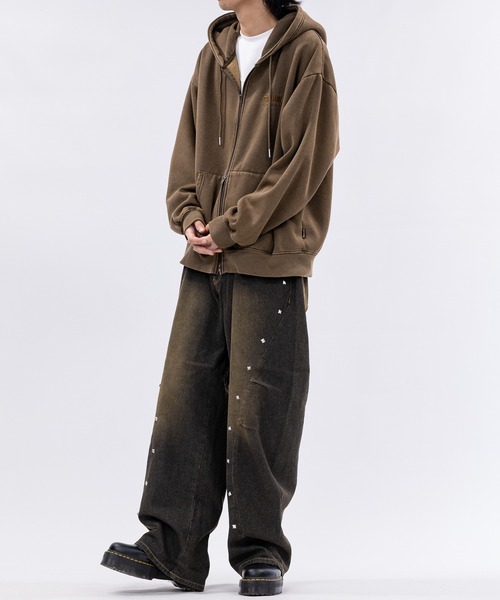 JOHN'S CLOSET（ジョンズクローゼット）の「【13】スタッズデザイン カーブデニム（デニムパンツ・メンズ・ブルー/ブラック/サックスブルー・LARGE/MEDIUM）」の8枚目の写真