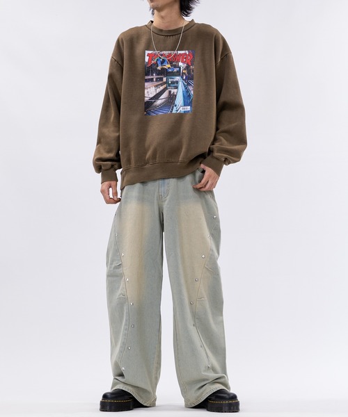 JOHN'S CLOSET（ジョンズクローゼット）の「【13】スタッズデザイン カーブデニム（デニムパンツ・メンズ・ブルー/ブラック/サックスブルー・LARGE/MEDIUM）」の20枚目の写真