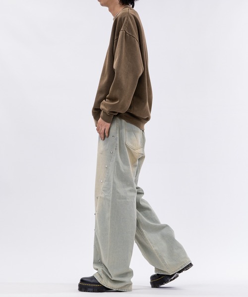 JOHN'S CLOSET（ジョンズクローゼット）の「【13】スタッズデザイン カーブデニム（デニムパンツ・メンズ・ブルー/ブラック/サックスブルー・LARGE/MEDIUM）」の22枚目の写真