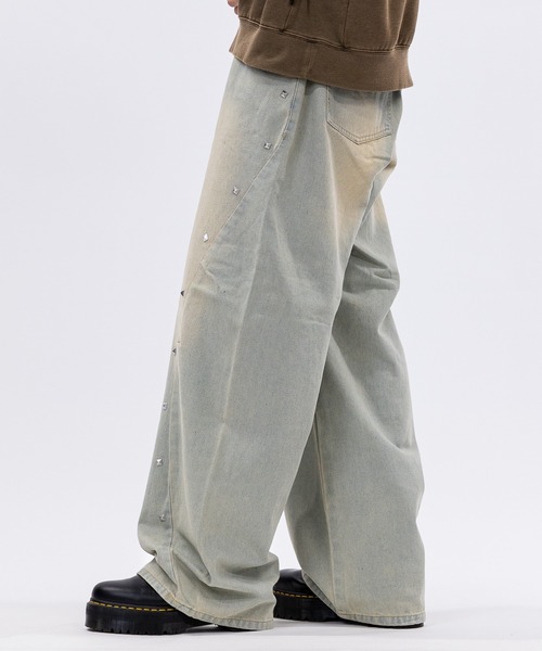 JOHN'S CLOSET（ジョンズクローゼット）の「【13】スタッズデザイン カーブデニム（デニムパンツ・メンズ・ブルー/ブラック/サックスブルー・LARGE/MEDIUM）」の18枚目の写真