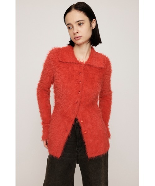 SLY（スライ）の「WAIST SHAPE KNIT TOPS ウエストシェイプ ニット カーディガントップス カーディガン 秋服 冬服（カーディガン/ボレロ・レディース・アイボリー/グレー/オレンジ・FREE）」の7枚目の写真