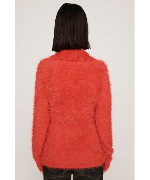 SLY（スライ）の「WAIST SHAPE KNIT TOPS ウエストシェイプ ニット カーディガントップス カーディガン 秋服 冬服（カーディガン/ボレロ・レディース・アイボリー/グレー/オレンジ・FREE）」の11枚目の写真