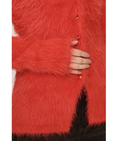 SLY（スライ）の「WAIST SHAPE KNIT TOPS ウエストシェイプ ニット カーディガントップス カーディガン 秋服 冬服（カーディガン/ボレロ・レディース・アイボリー/グレー/オレンジ・FREE）」の12枚目の写真