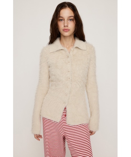 SLY（スライ）の「WAIST SHAPE KNIT TOPS ウエストシェイプ ニット カーディガントップス カーディガン 秋服 冬服（カーディガン/ボレロ・レディース・アイボリー/グレー/オレンジ・FREE）」の15枚目の写真