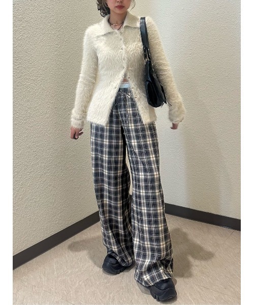 SLY（スライ）の「WAIST SHAPE KNIT TOPS ウエストシェイプ ニット カーディガントップス カーディガン 秋服 冬服（カーディガン/ボレロ・レディース・アイボリー/グレー/オレンジ・FREE）」の20枚目の写真