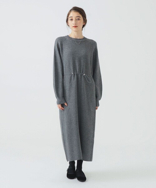 B:MING by BEAMS（ビーミングバイビームス）の「ニット ドローストリング ワンピース (洗濯可)（ワンピース・レディース・グレー/ブラウン系その他/ブラウン系その他4・ONE SIZE）」の4枚目の写真