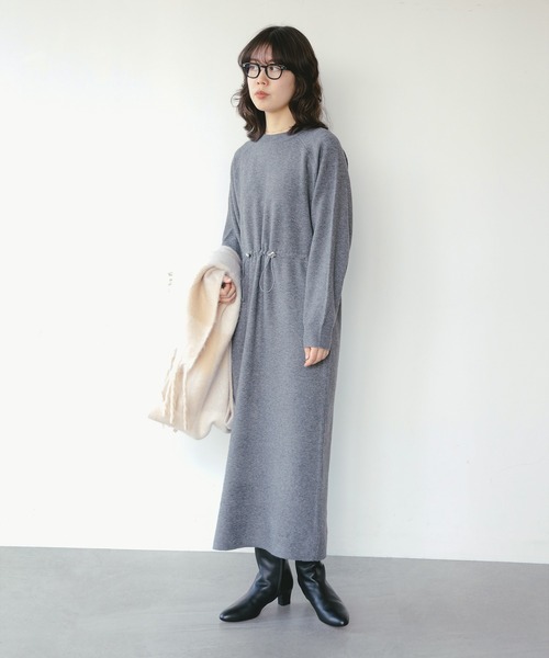 B:MING by BEAMS(ビーミングバイビームス)の「ニット ドローストリング ワンピース(ワンピース・レディース・グレー/ブラウン系その他/ブラウン系その他4・ONE SIZE)」の5枚目の写真
