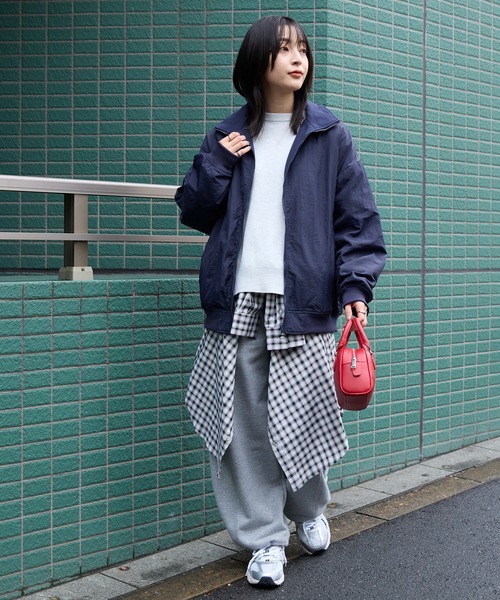 セール】2WAYリバーシブル フリース/ナイロン オーバーサイズブルゾン