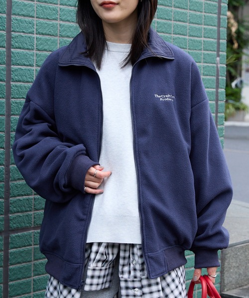 セール】2WAYリバーシブル フリース/ナイロン オーバーサイズブルゾン