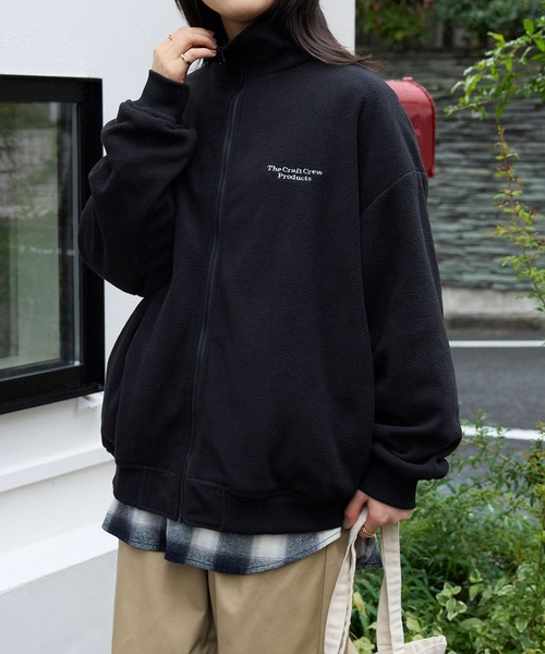 2WAYリバーシブル フリース/ナイロン オーバーサイズブルゾン