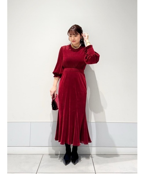 LOULOU WILLOUGHBY(ルルウィルビー)の「【LOULOU WILLOUGHBY】チュールフロッキーマーメイドワンピース(ワンピース・レディース・ブラック/レッド・2/1)」の22枚目の写真