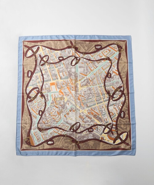 green label relaxing(グリーンレーベルリラクシング)の「アソート スカーフ(バンダナ/スカーフ・レディース・ワイン/コバルトブルー・FREE)」の3枚目の写真