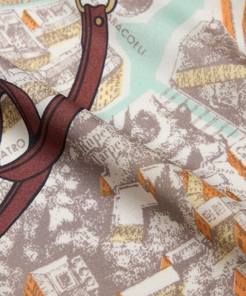 green label relaxing(グリーンレーベルリラクシング)の「アソート スカーフ(バンダナ/スカーフ・レディース・ワイン/コバルトブルー・FREE)」の5枚目の写真