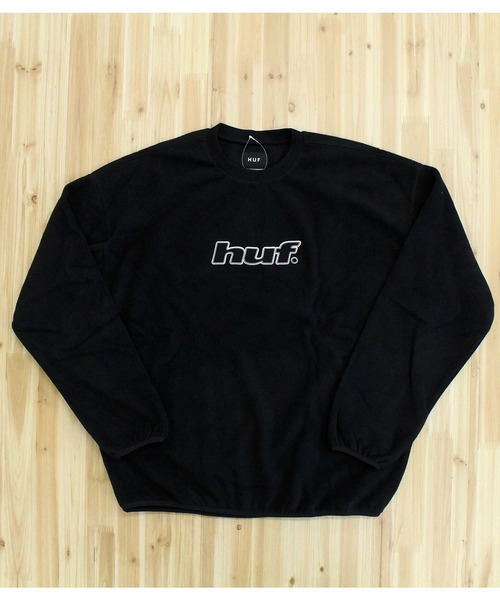 HUF(ハフ)の「Hドットポーラーフリースクルーネック スウェット トレーナー H DOT POLAR FLEECE CREWNECK(スウェット・メンズ・スカイブルー/ブラック・XL/L/M)」の5枚目の写真