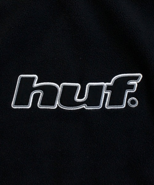 HUF(ハフ)の「Hドットポーラーフリースクルーネック スウェット トレーナー H DOT POLAR FLEECE CREWNECK(スウェット・メンズ・スカイブルー/ブラック・XL/L/M)」の6枚目の写真
