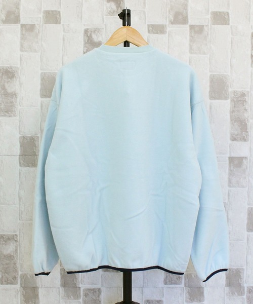 HUF(ハフ)の「Hドットポーラーフリースクルーネック スウェット トレーナー H DOT POLAR FLEECE CREWNECK(スウェット・メンズ・スカイブルー/ブラック・XL/L/M)」の8枚目の写真