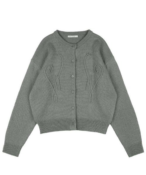 FANCY CLUB（ファンシークラブ）の「A'GEM/9 × .kom 『FANCY CLUB/ファンシークラブ』 SWALE KNIT CARDIGAN/ニットカーディガン（カーディガン/ボレロ・レディース・ブラウン/グレー/ブルー・FREE）」の21枚目の写真