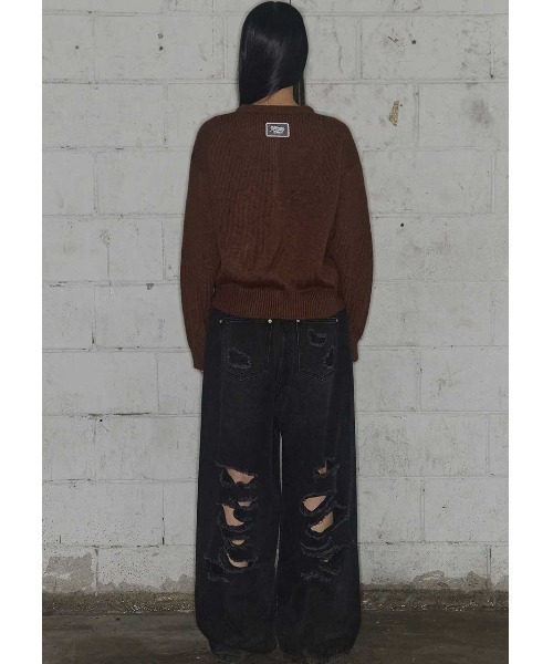 FANCY CLUB（ファンシークラブ）の「A'GEM/9 × .kom 『FANCY CLUB/ファンシークラブ』 SWALE KNIT CARDIGAN/ニットカーディガン（カーディガン/ボレロ・レディース・ブラウン/グレー/ブルー・FREE）」の15枚目の写真