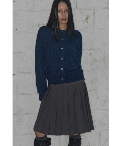 FANCY CLUB（ファンシークラブ）の「A'GEM/9 × .kom 『FANCY CLUB/ファンシークラブ』 SWALE KNIT CARDIGAN/ニットカーディガン（カーディガン/ボレロ・レディース・ブラウン/グレー/ブルー・FREE）」の17枚目の写真