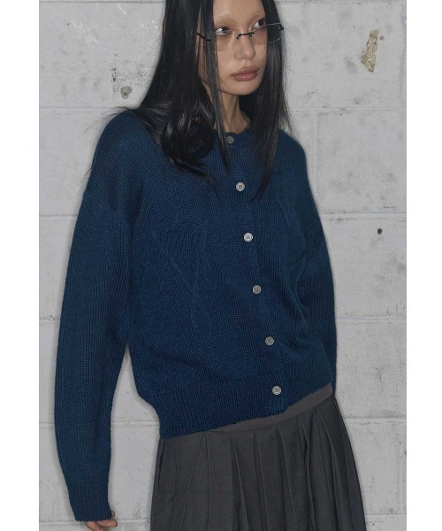 FANCY CLUB（ファンシークラブ）の「A'GEM/9 × .kom 『FANCY CLUB/ファンシークラブ』 SWALE KNIT CARDIGAN/ニットカーディガン（カーディガン/ボレロ・レディース・ブラウン/グレー/ブルー・FREE）」の16枚目の写真