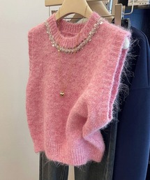 ニット」に該当するベスト（ピンク/桃色系）ファッション通販 - ZOZOTOWN