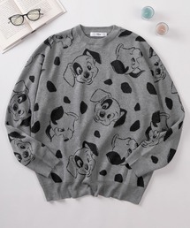 Disney（ディズニー）の「【71】【Disney/ディズニー】ミッキーマウス／ミニーマウス／101匹わんちゃん ジャガードニット（ニット/セーター）」