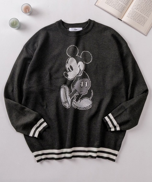 ERNY ディズニー　ミッキーミニー　ニットセーター　グレー　ヴィンテージ ERNY ディズニー ミッキーミニー ニットセーター グレー ヴィンテージ