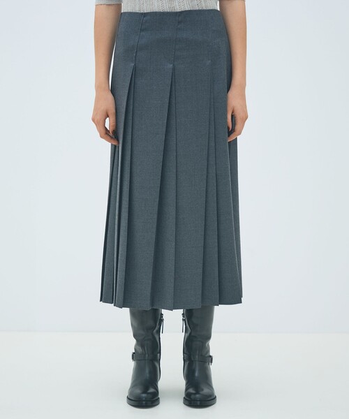 ウールナチュラルストレッチ プリーツスカート（スカート）｜MACPHEE