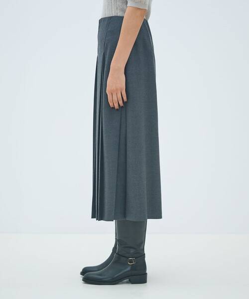 ウールナチュラルストレッチ プリーツスカート（スカート）｜MACPHEE