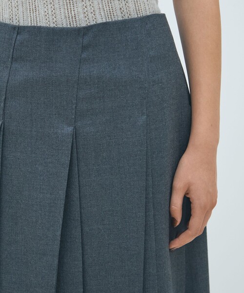 ウールナチュラルストレッチ プリーツスカート（スカート）｜MACPHEE