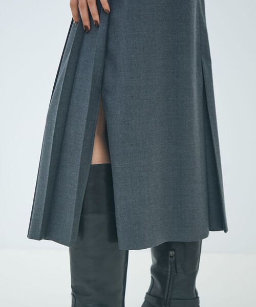 ウールナチュラルストレッチ プリーツスカート（スカート）｜MACPHEE