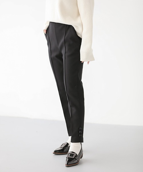 Fit more(フィットモア)の「裾リボン裏起毛パンツ(その他パンツ・レディース・ネイビー/ブラック・PS/M)」の1枚目の写真