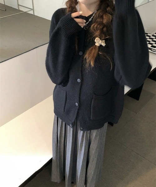 セール】クルーネック ニット カーディガン（カーディガン/ボレロ