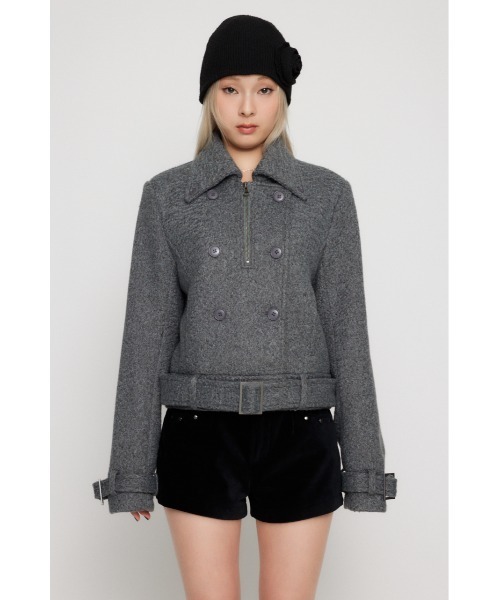 SHORT COMPACT DOUBLE コート（ピーコート）｜LAGUA GEM（ラグアジェム