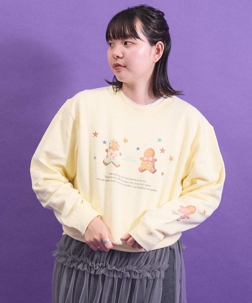 I am I in fact...（アイアムアイインファクト）の「_Gingerboys sweat（Tシャツ/カットソー・レディース・グレー/イエロー・FREE）」の2枚目の写真